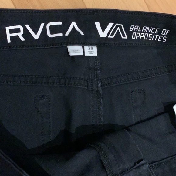 EUC RVCA Black Denim Pants / Jeans - size 29 - Picture 4 of 16